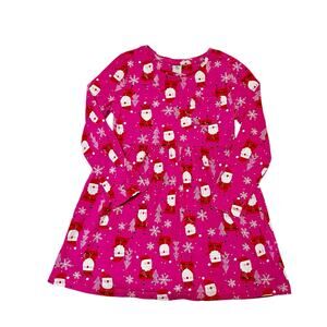 Tu Kids Santa Snowflake Print Holiday Dress Size 3/4